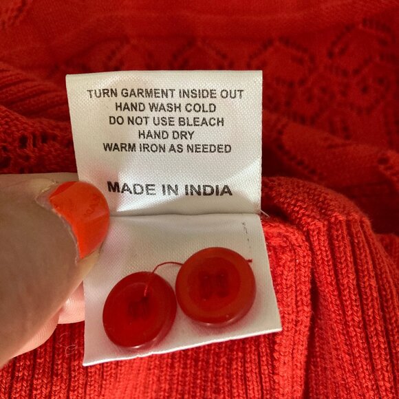 Circus woman's red cardigan size L - Picture 7 of 8